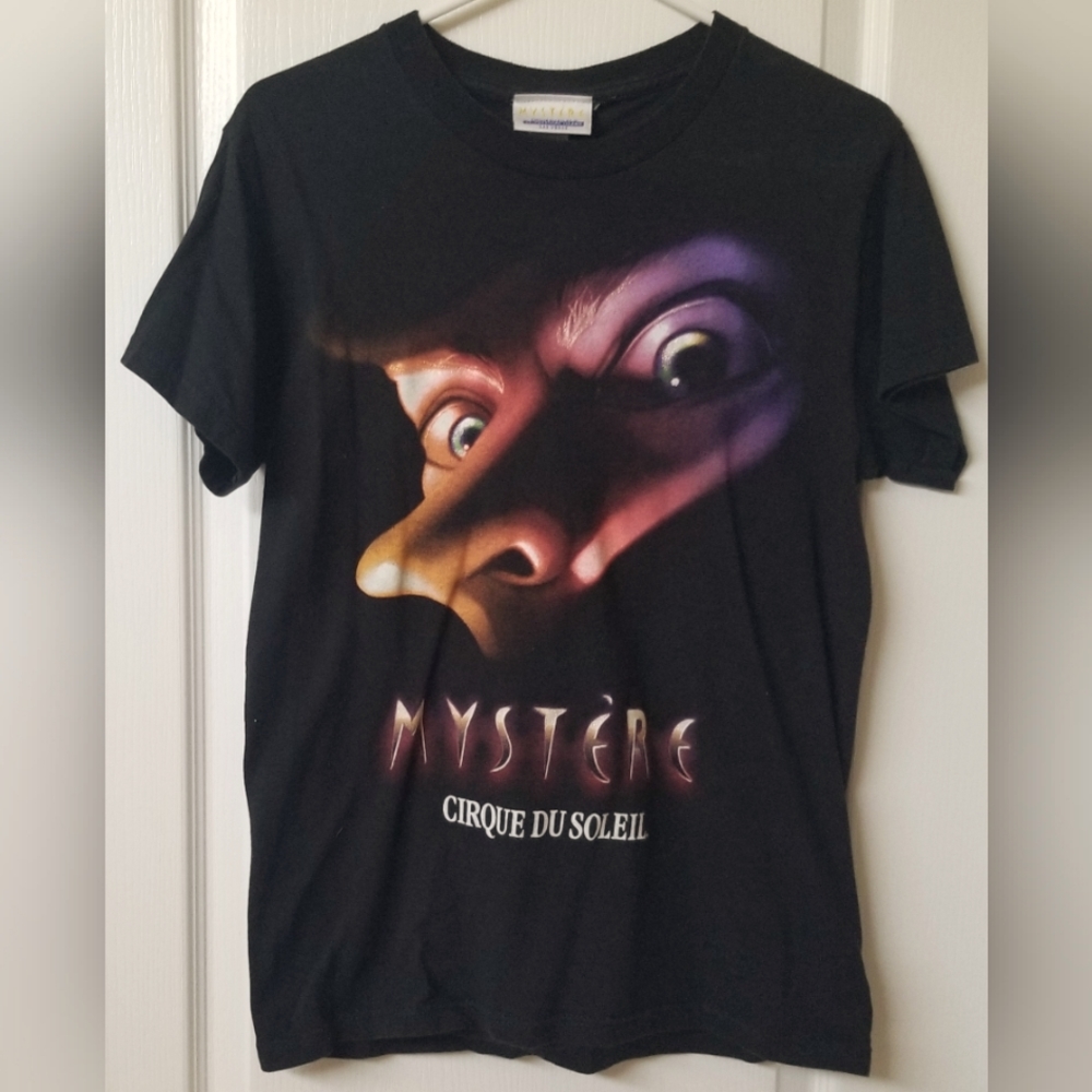 Rare Black Vintage Tee Shirt Cirque de Soliel Mystere Las Vegas Size S